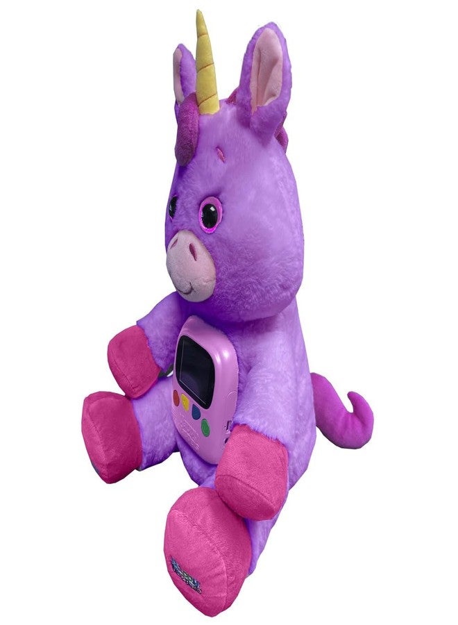 Happy Nappers: Photoflix - Beebee Purple Unicorn - Photo & Video Viewer, Digital Screen, Plush Animal Toy, USB & Headphones, Upload & Share, Kids 3+ - Image 3
